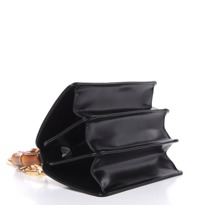 Gucci Calfskin Bamboo Mini Thiara Top Handle Bag Black 4 of 11