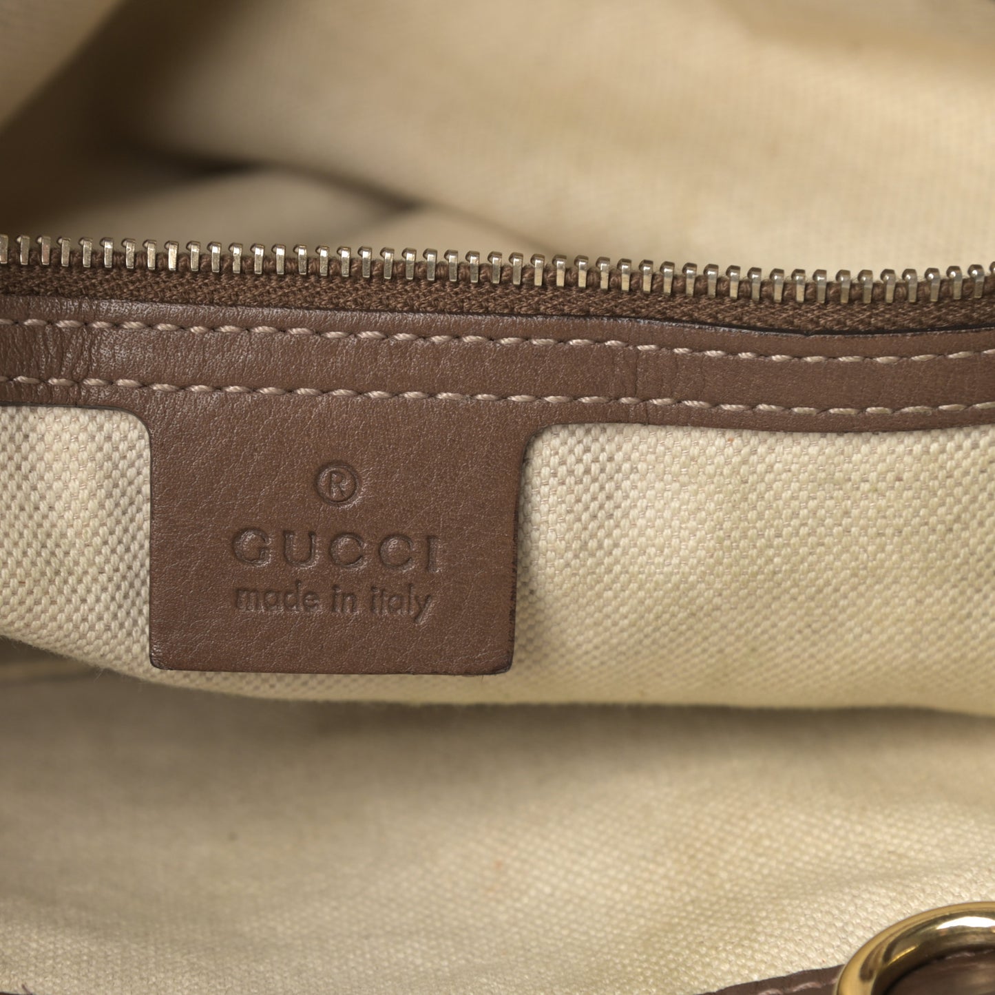 GG Supreme Monogram Medium Nice Tote Brown