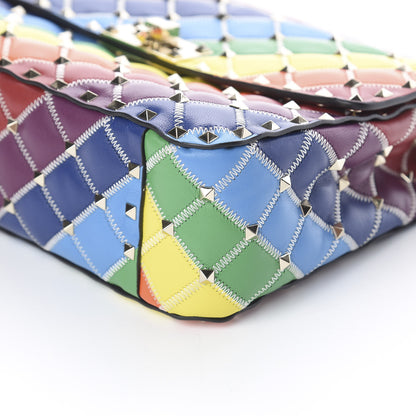 Valentino Garavani Lambskin Medium Rockstud Spike Shoulder Bag Rainbow 6 of 8
