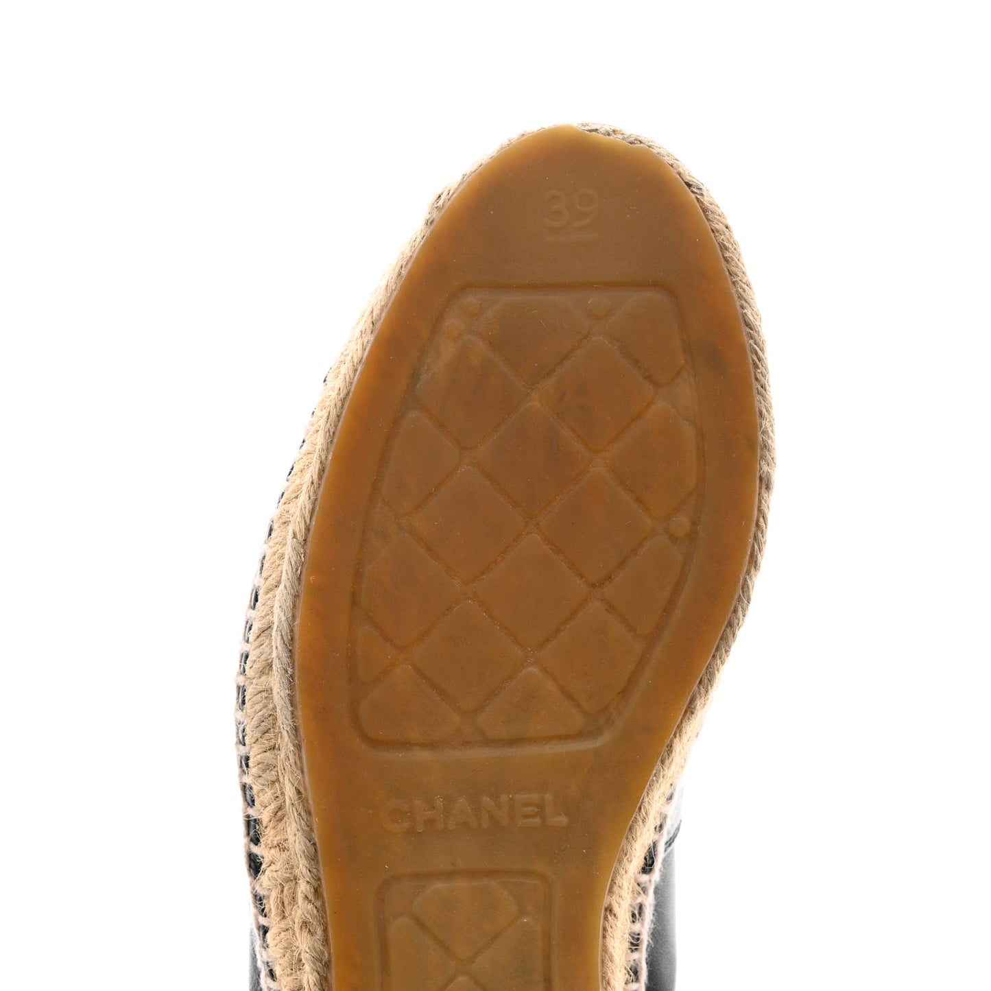 Lambskin CC Espadrilles 39 Black