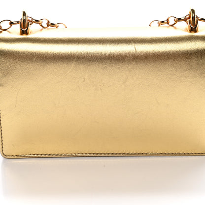 Dolce & Gabbana Metallic Calfskin DG Girls Shoulder Bag Gold 10 of 11