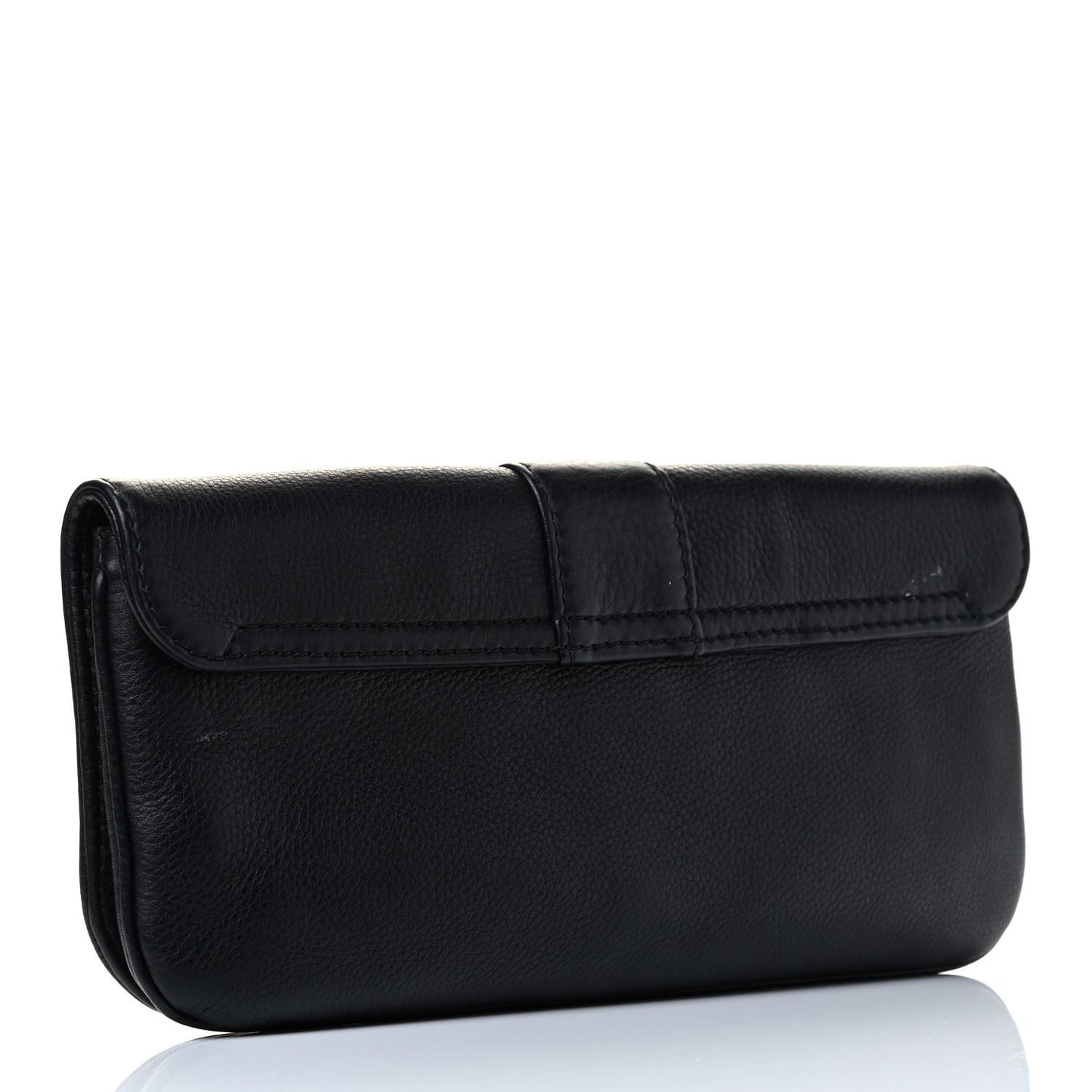 Calfskin Greenwich Clutch Black
