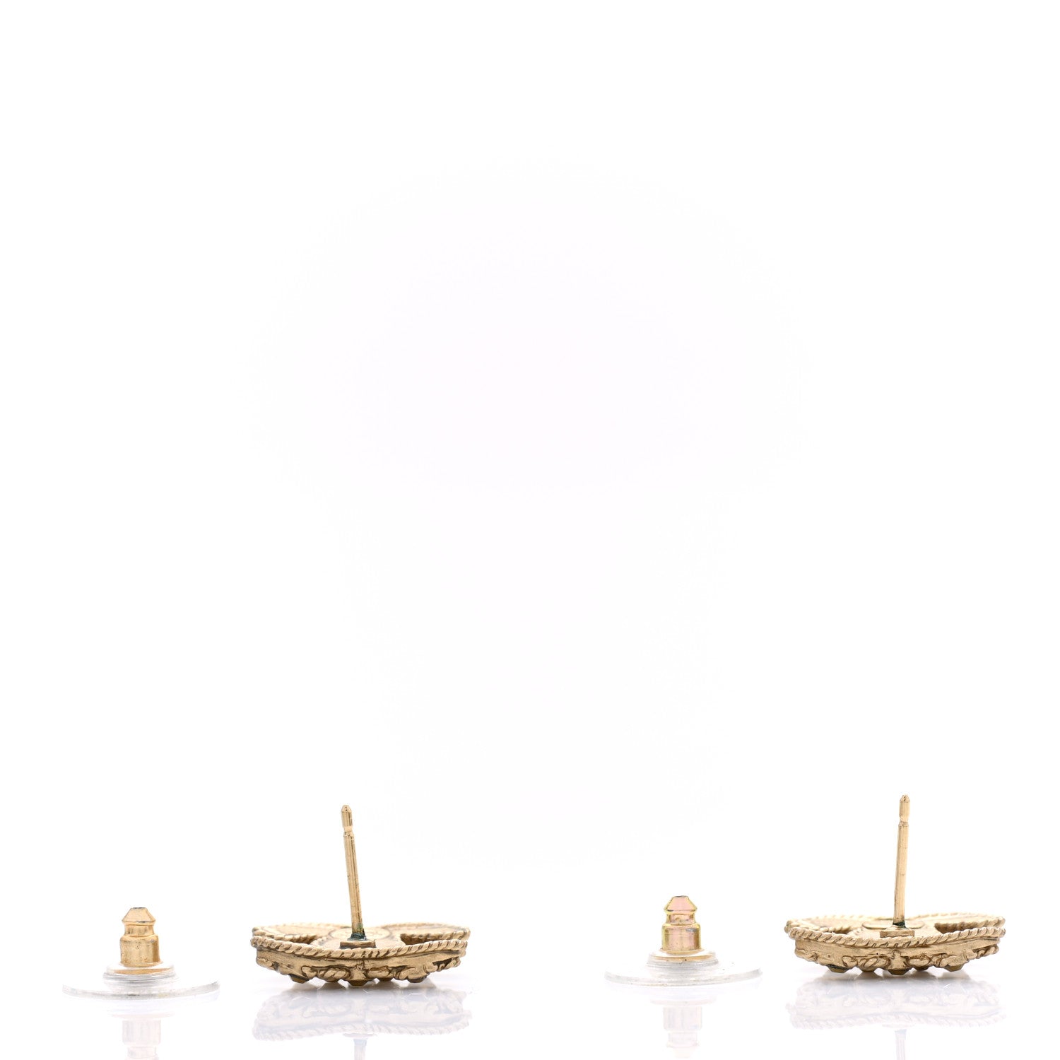 Chanel Crystal CC Earrings Gold 4 of 5