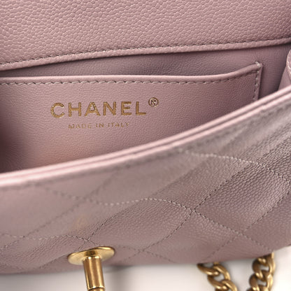 Chanel Caviar Quilted Mini Rectangular Sweetheart Flap Lilac 6 of 11