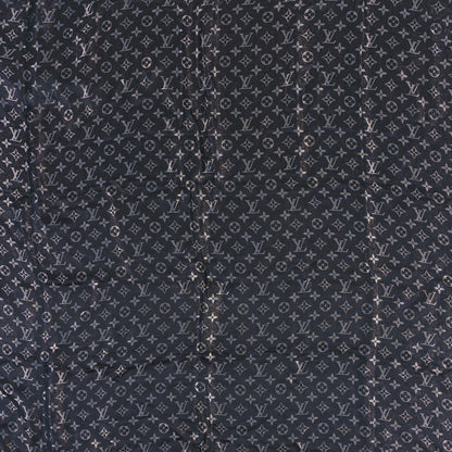 Louis Vuitton Silk Lurex Wool Monogram Shine Shawl Black 4 of 5