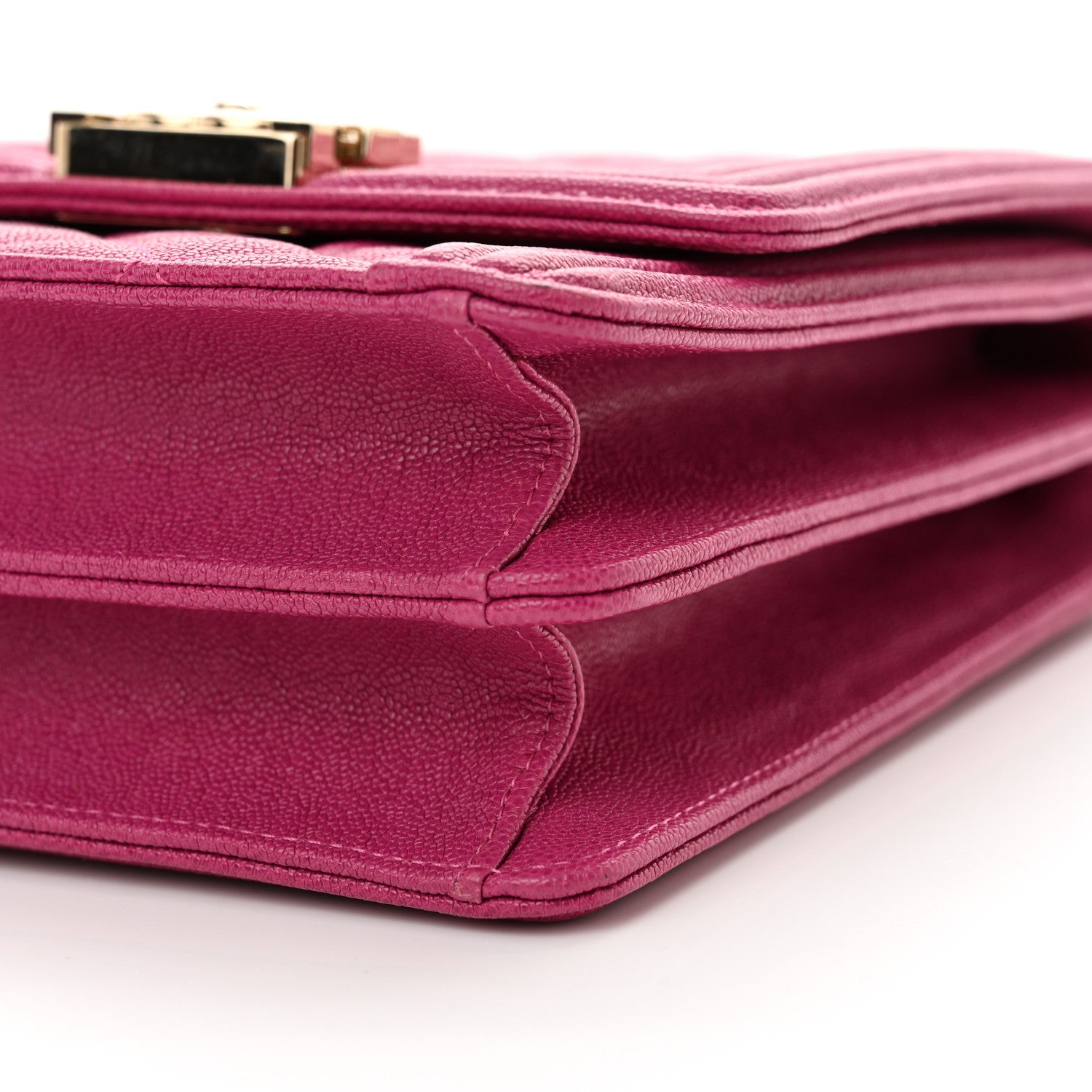 Chanel Caviar Quilted North South Boy Flap Fuchsia 10 of 11