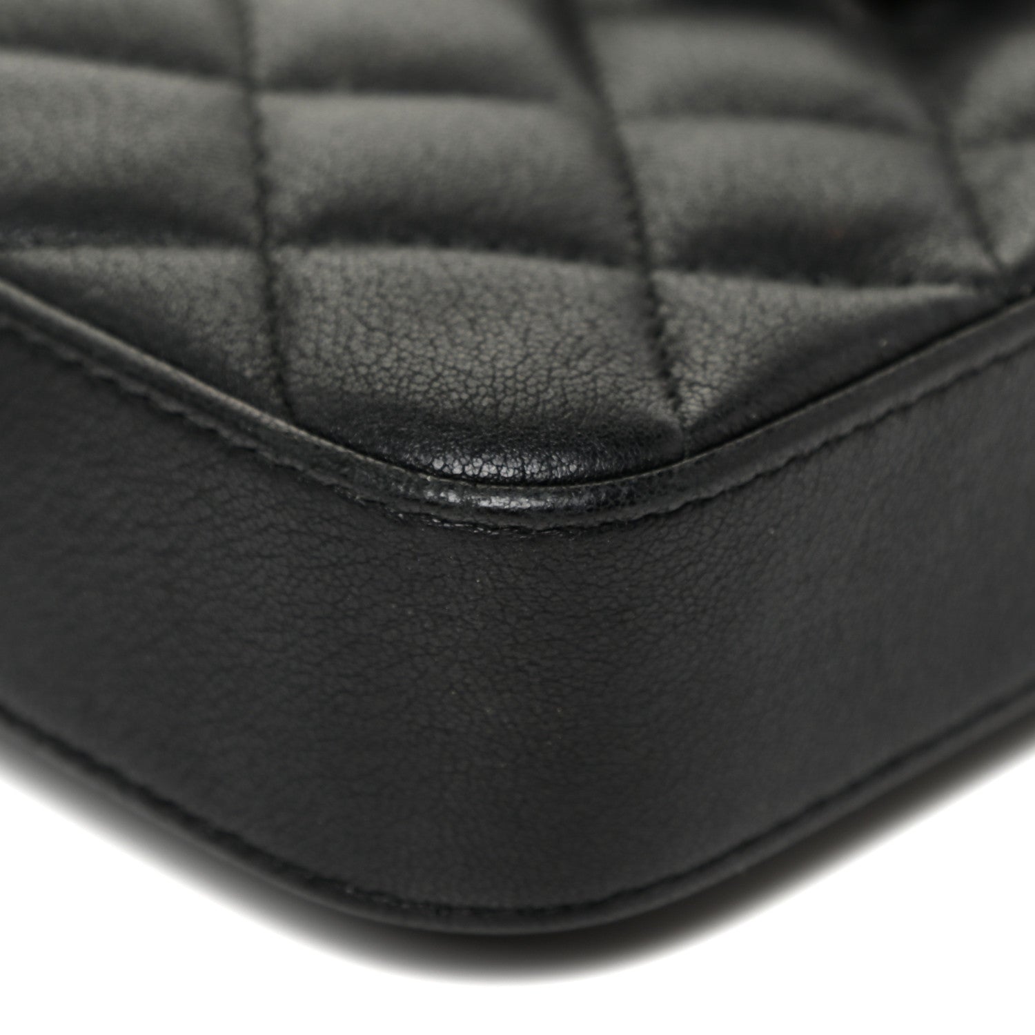 Chanel Lambskin Quilted CC Box Clutch With Chain Black 10 of 16