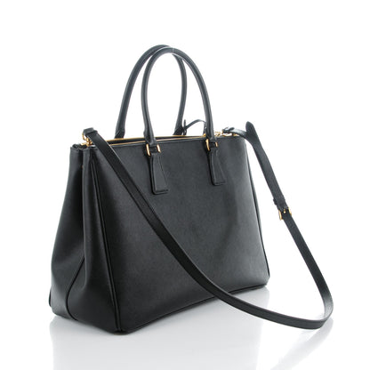 Prada Saffiano Large Galleria Double Zip Tote Black 3 of 9
