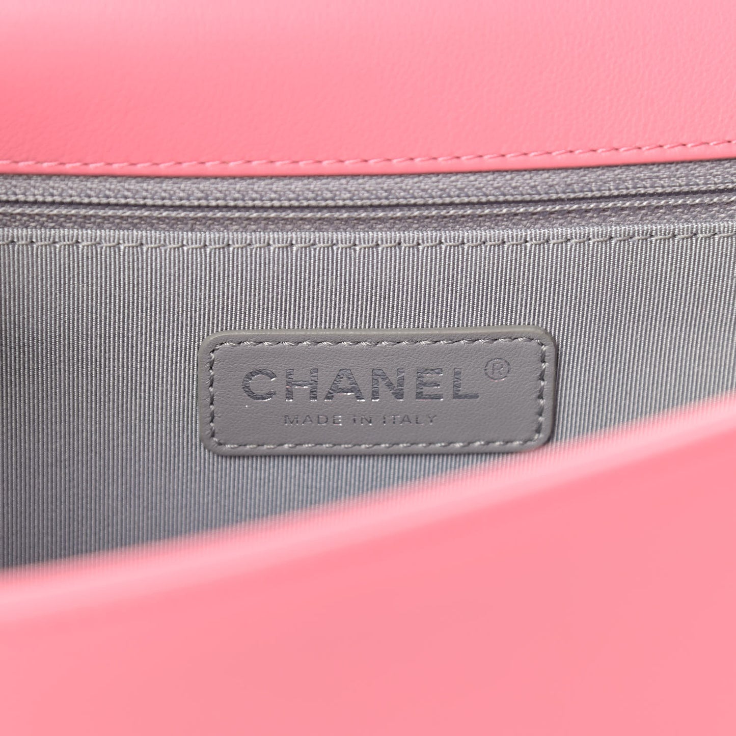 Calfskin Chevron Quilted New Medium Boy Flap Pink