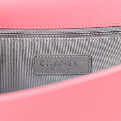 Chanel Calfskin Chevron Quilted New Medium Boy Flap Pink 6 of 12
