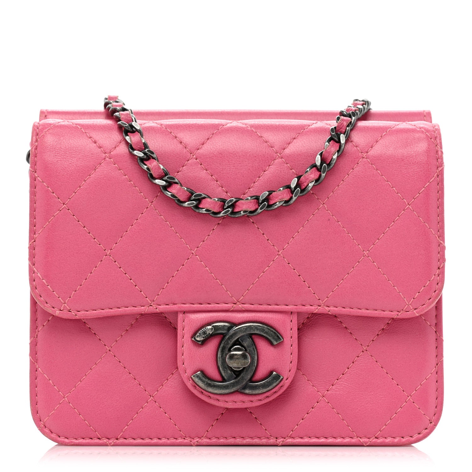 Chanel Lambskin Quilted Mini Crossing Times Flap Pink 1 of 16