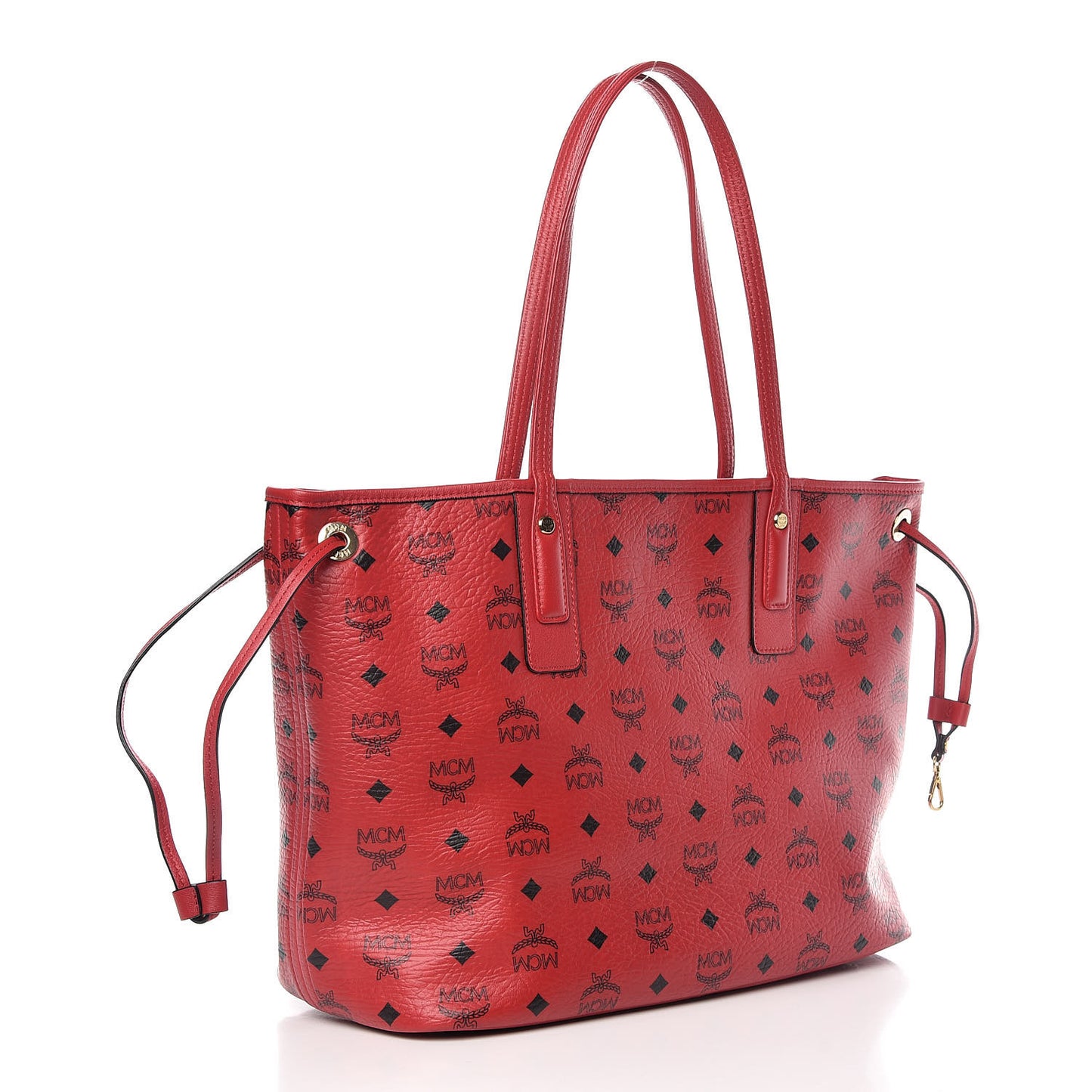 Visetos Medium Liz Reversible Shopper Tote Ruby Red