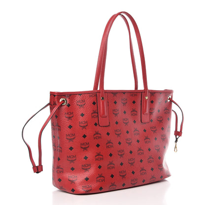 MCM Visetos Medium Liz Reversible Shopper Tote Ruby Red 5 of 14
