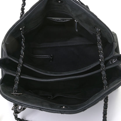 Chanel Iridescent Calfskin Large Just Mademoiselle Bowling Bag Black 9 of 13