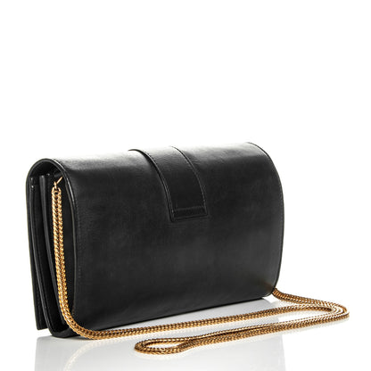 Saint Laurent Calfskin Classic Y Chain Wallet Black 3 of 8