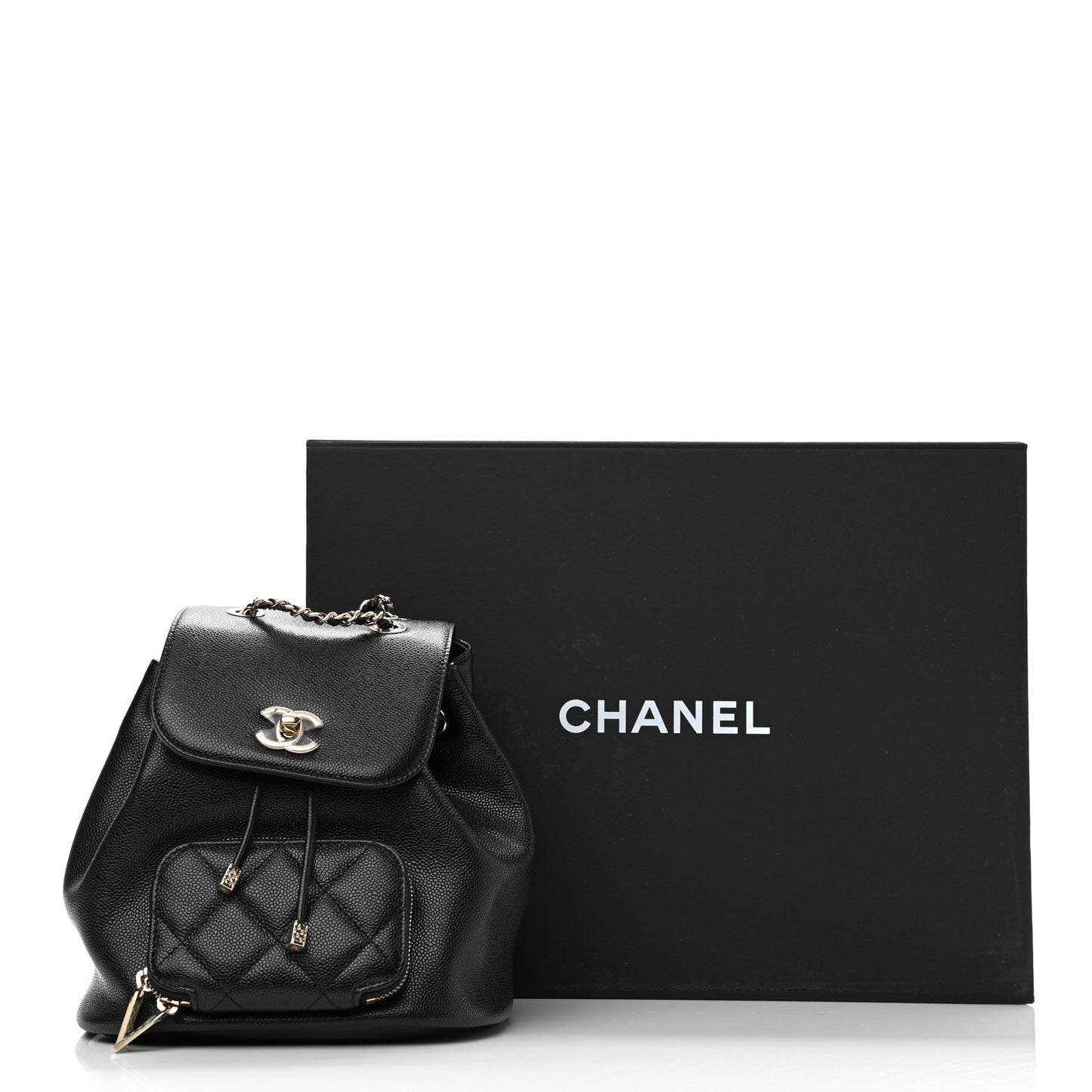 Caviar Quilted Mini Business Affinity Backpack Black