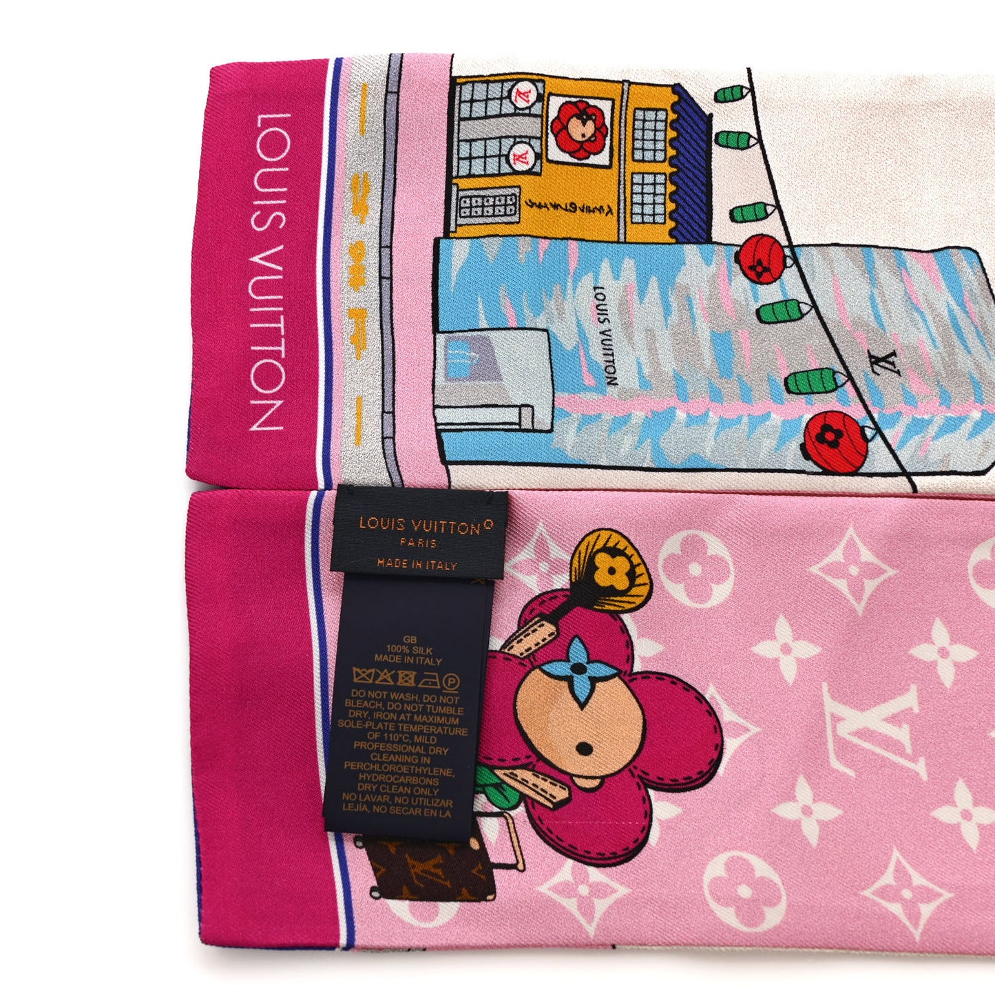 Silk Monogram Tokyo Vivienne Bandeau Pink