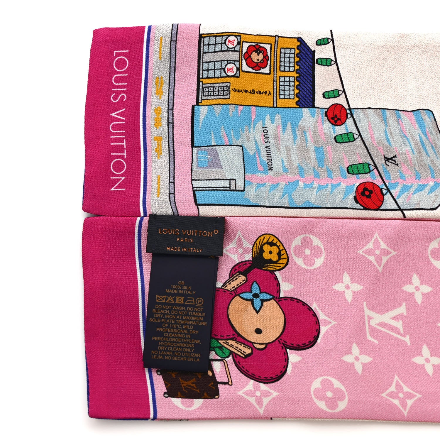 Louis Vuitton Silk Monogram Tokyo Vivienne Bandeau Pink 3 of 3