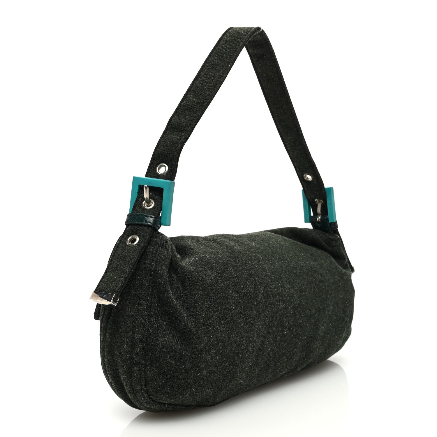 Fendi Jersey Baguette Green 3 of 9