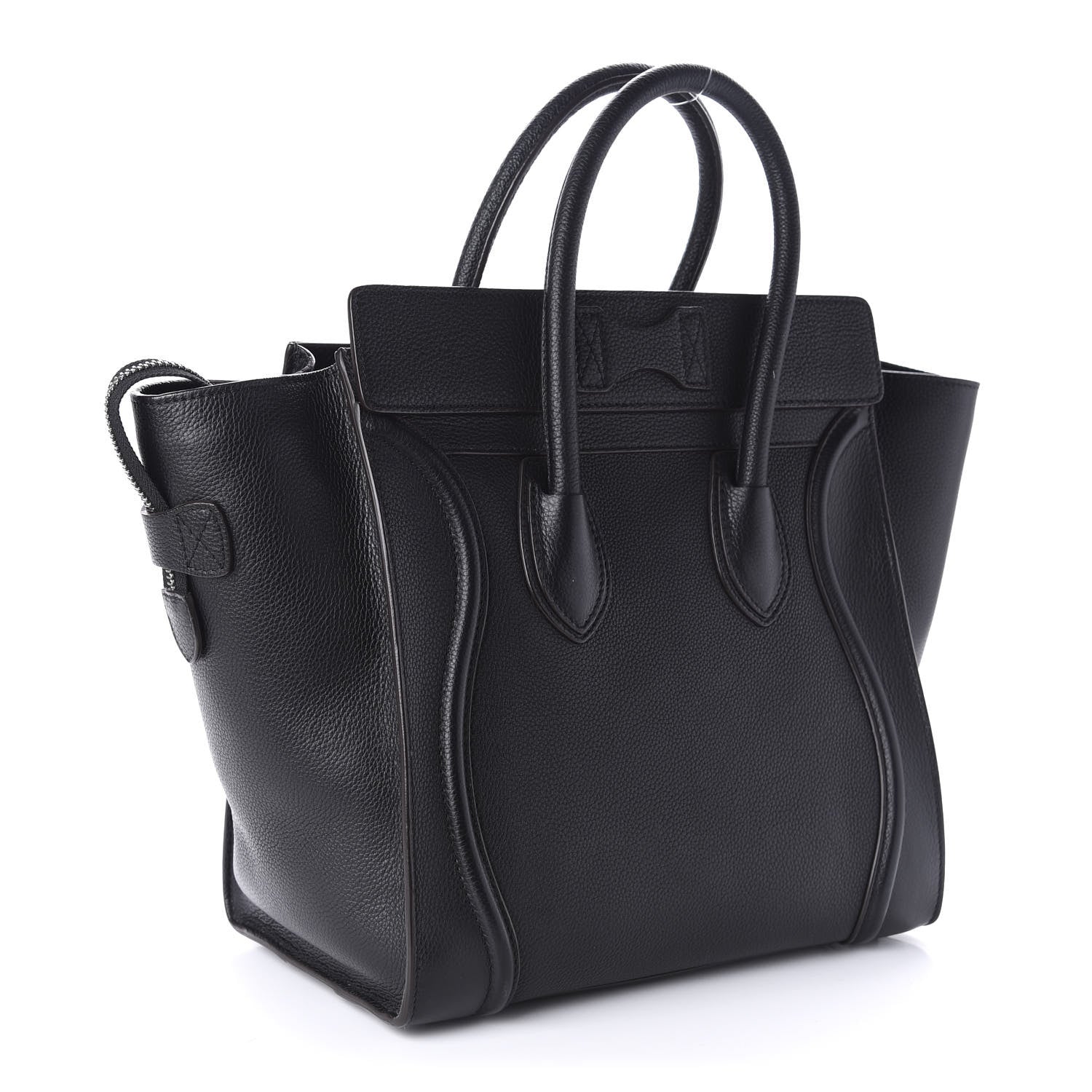 Celine Drummed Calfskin Mini Luggage Black 3 of 11