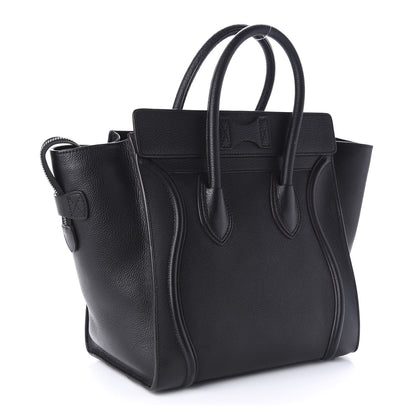 Celine Drummed Calfskin Mini Luggage Black 3 of 11