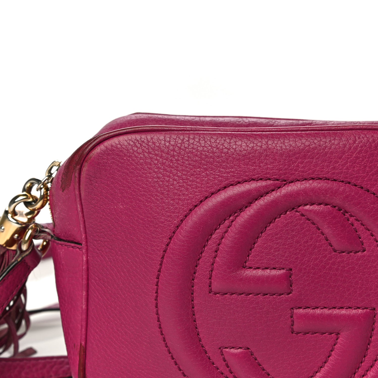 Gucci Cellarius Calfskin Small Soho Disco Bag Bright Bouganville 22 of 33