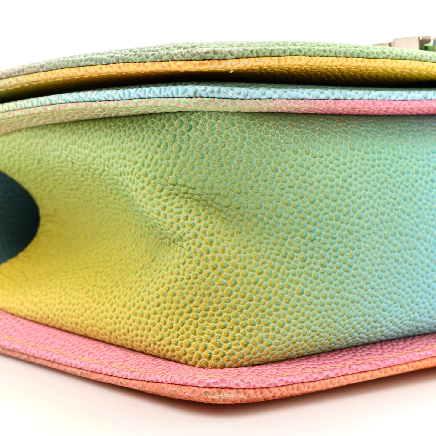 Caviar Quilted Medium Cuba Rainbow Boy Flap Multicolor