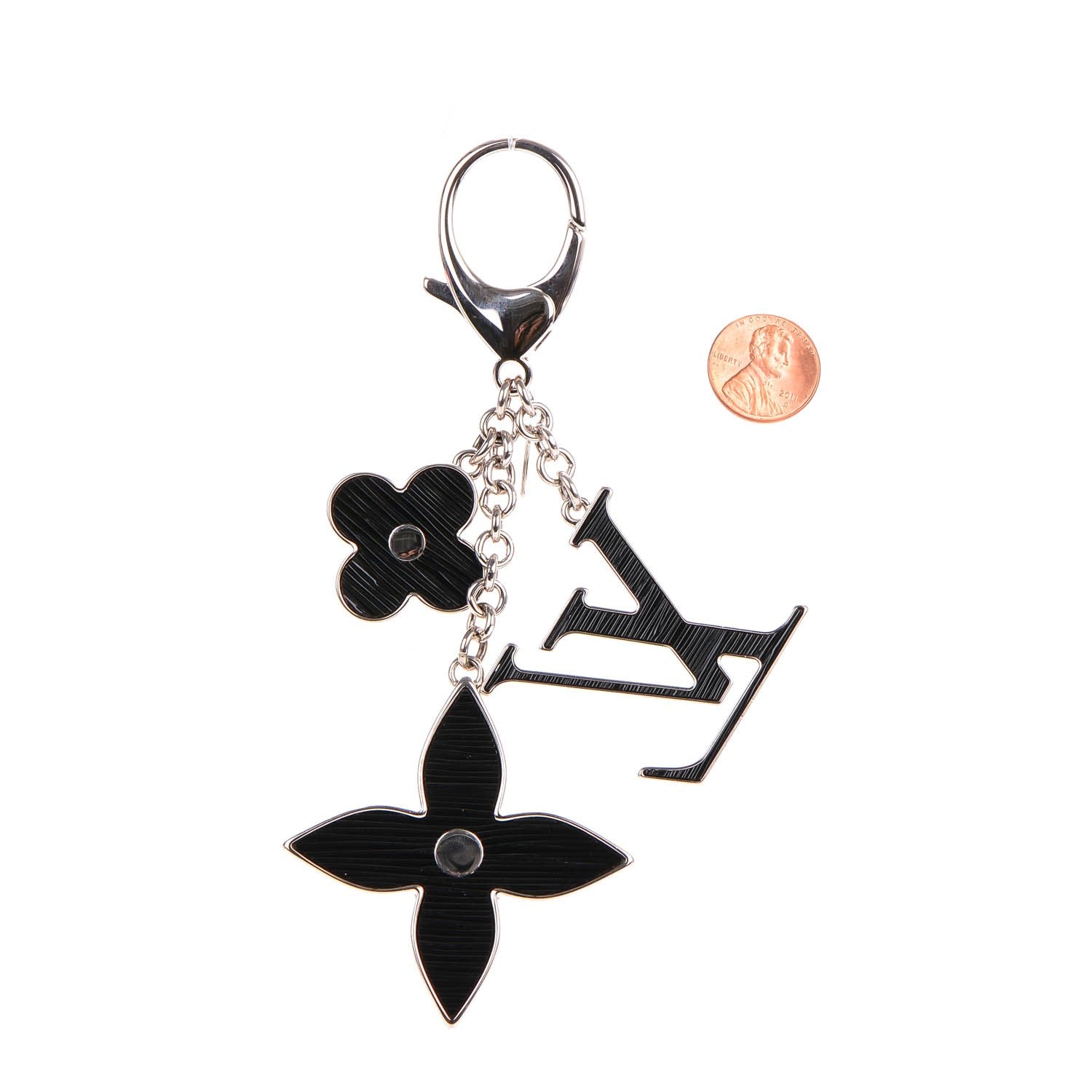 Louis Vuitton Fleur d'Epi Bag Charm Black 2 of 5