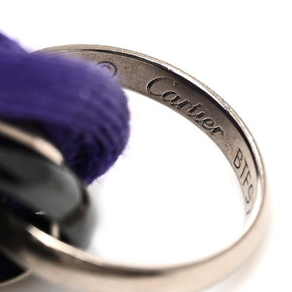 Cartier 18K White Gold Ceramic Trinity Adjustable Cord Bracelet Purple 3 of 4