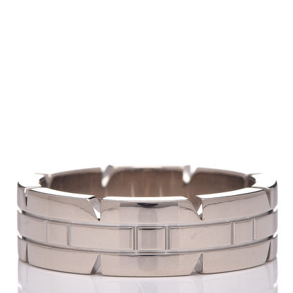 Cartier 18K White Gold Tank Francaise Ring 52 6 3 of 4