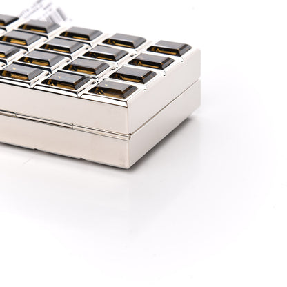 Judith Leiber Crystal Minaudiere Clutch Brown Silver 8 of 8