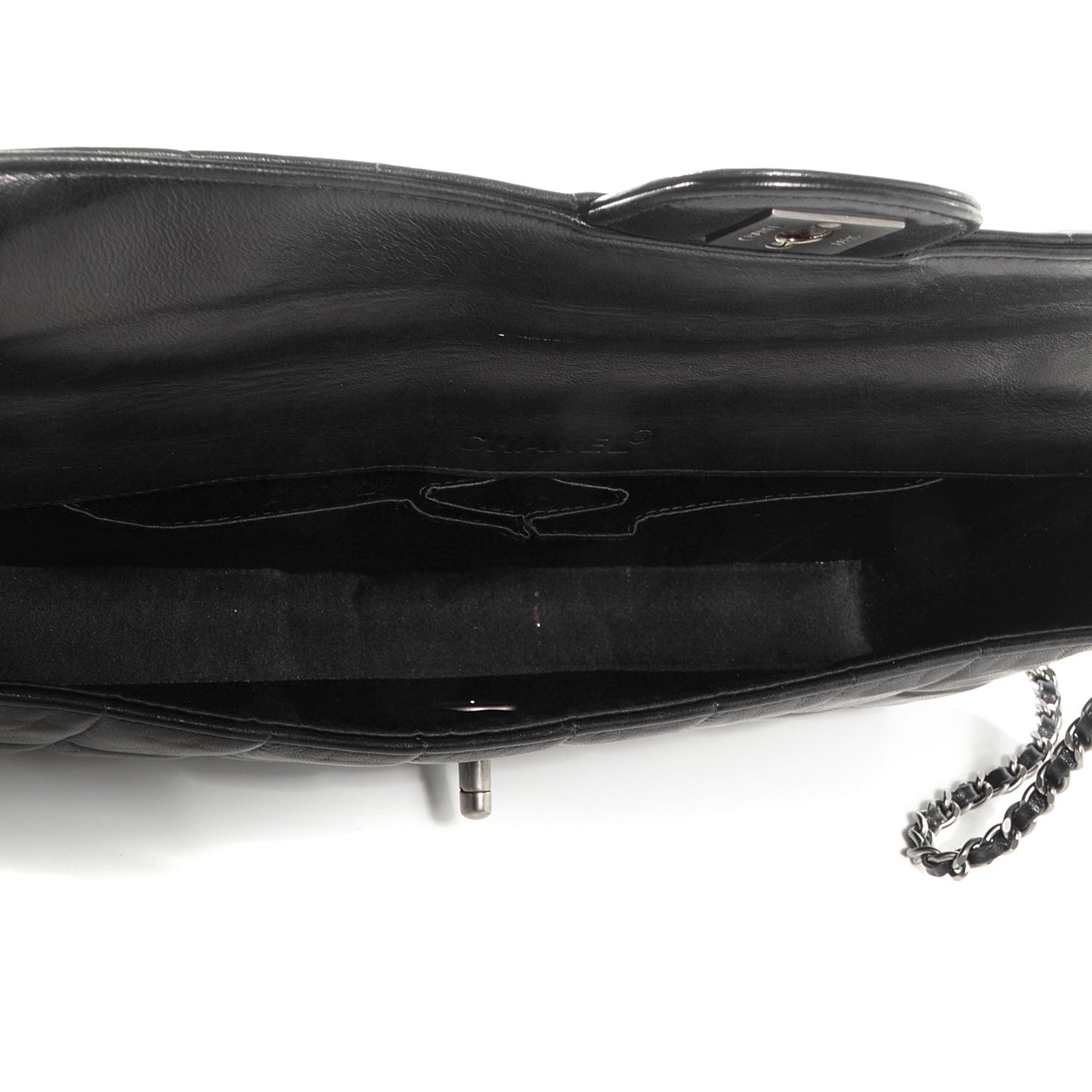 Chanel Lambskin East West Chocolate Bar Flap Black 6 of 10