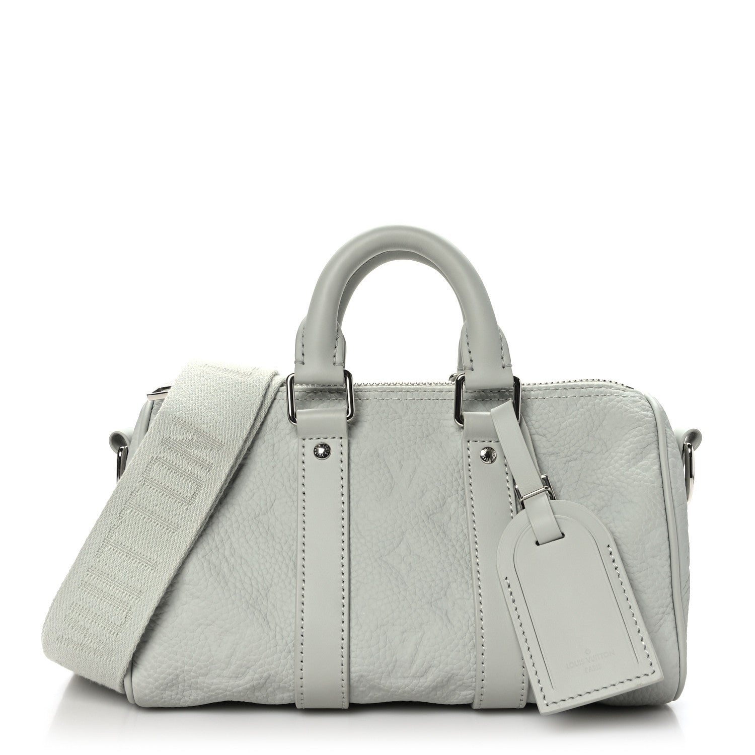 Louis Vuitton Monogram Taurillon Keepall Bandouliere 25 Mineral Gray 1 of 8