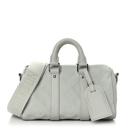 Louis Vuitton Monogram Taurillon Keepall Bandouliere 25 Mineral Gray 1 of 8