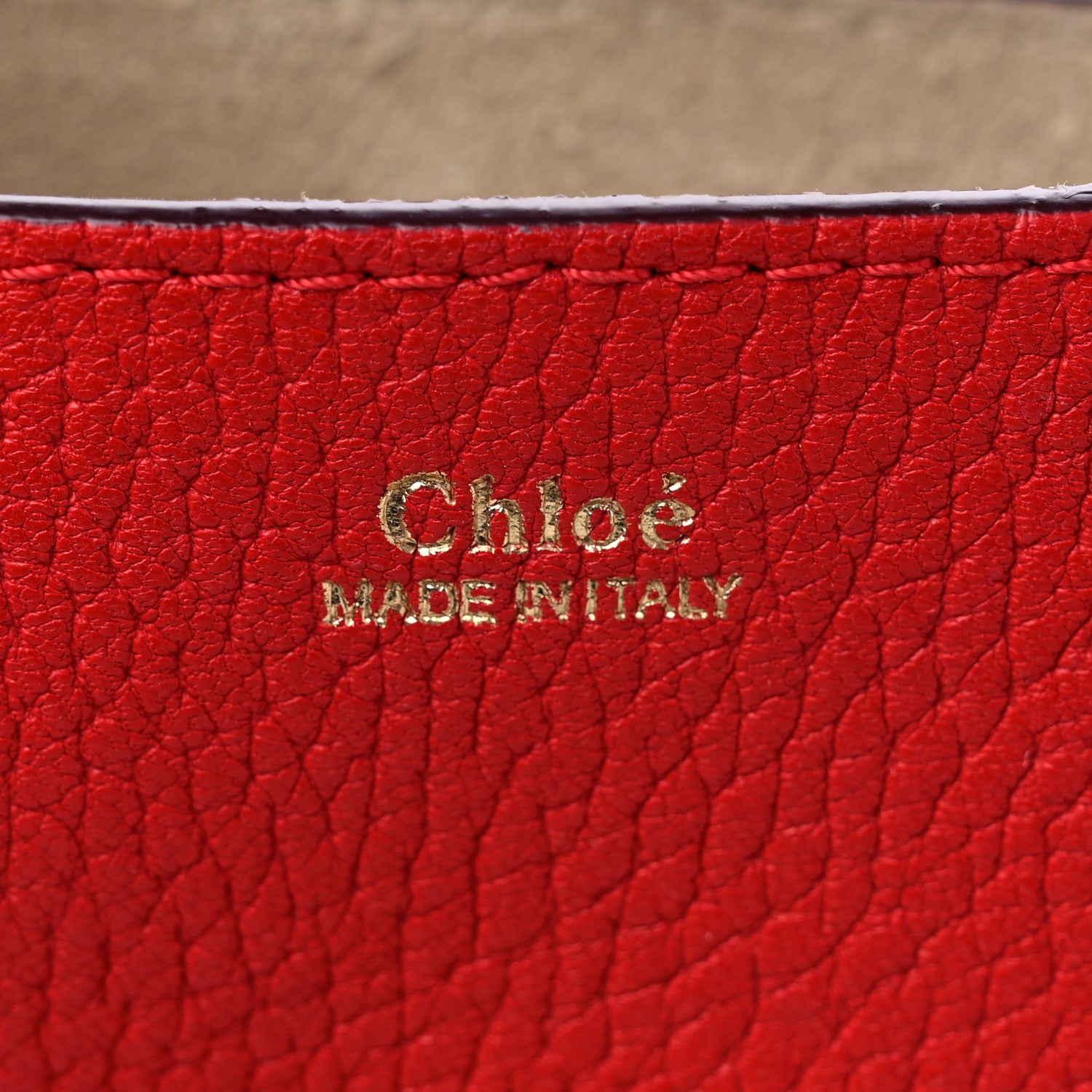 Chloe Grained Lambskin Mini Drew Shoulder Bag Plaid Red 6 of 10