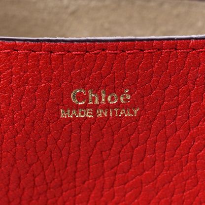 Chloe Grained Lambskin Mini Drew Shoulder Bag Plaid Red 6 of 10