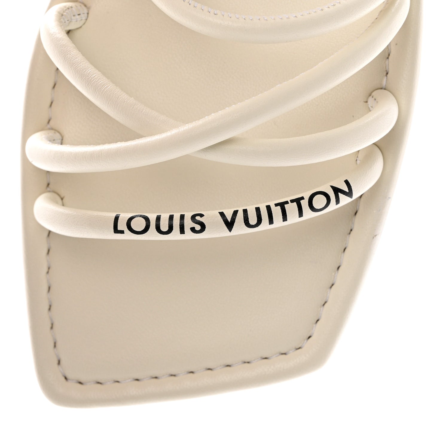 Lambskin Nova Flat Sandals 38.5 White