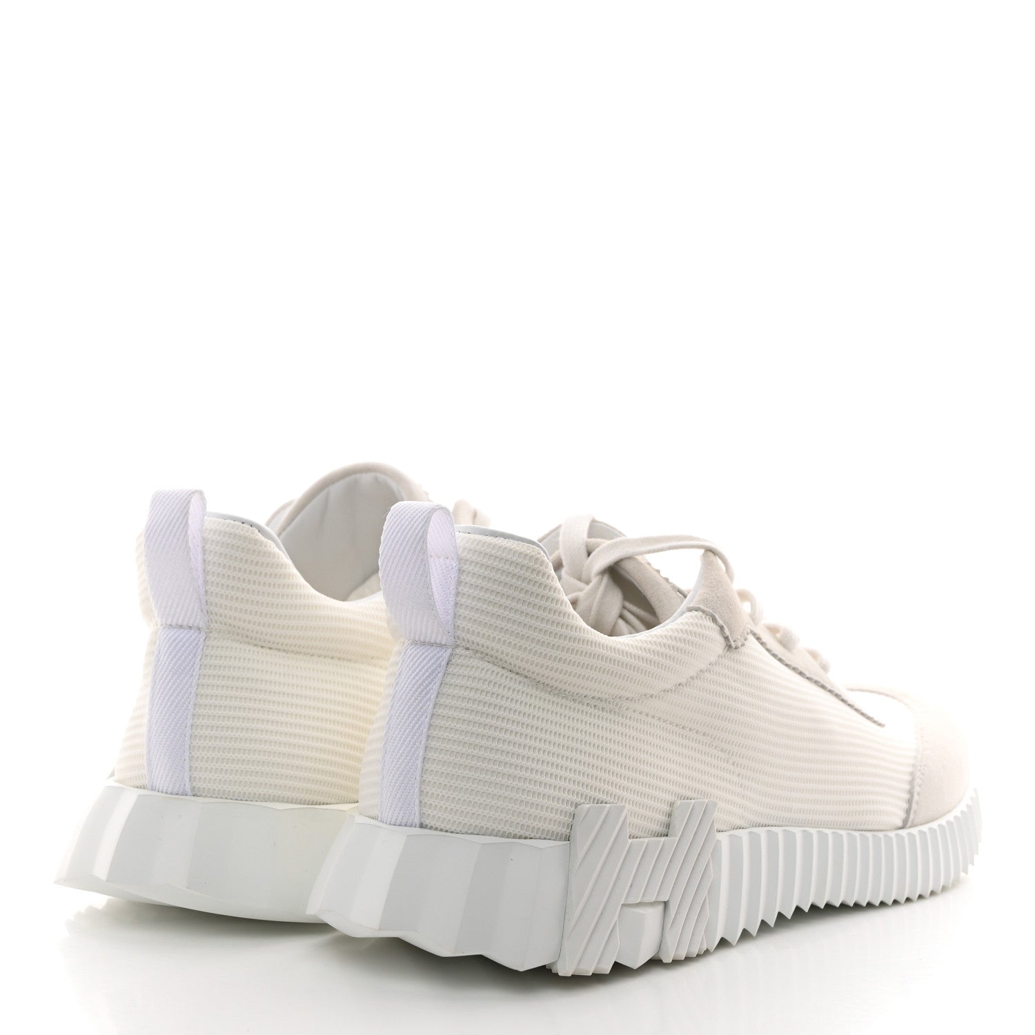 Hermes Suede Goatskin Bouncing Sneakers 41 White 4 of 8