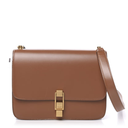 Saint Laurent Smooth Calfskin Carre Satchel Brown 1 of 8