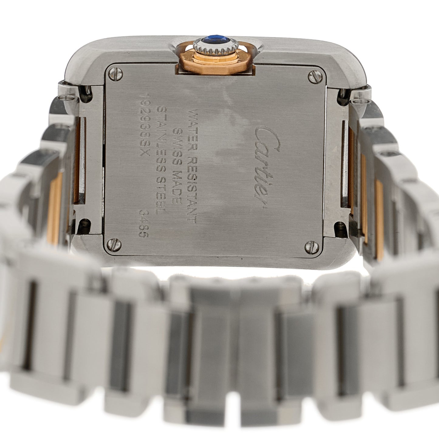 Stainless Steel 18K Pink Gold 23mm Tank Anglaise Quartz Watch