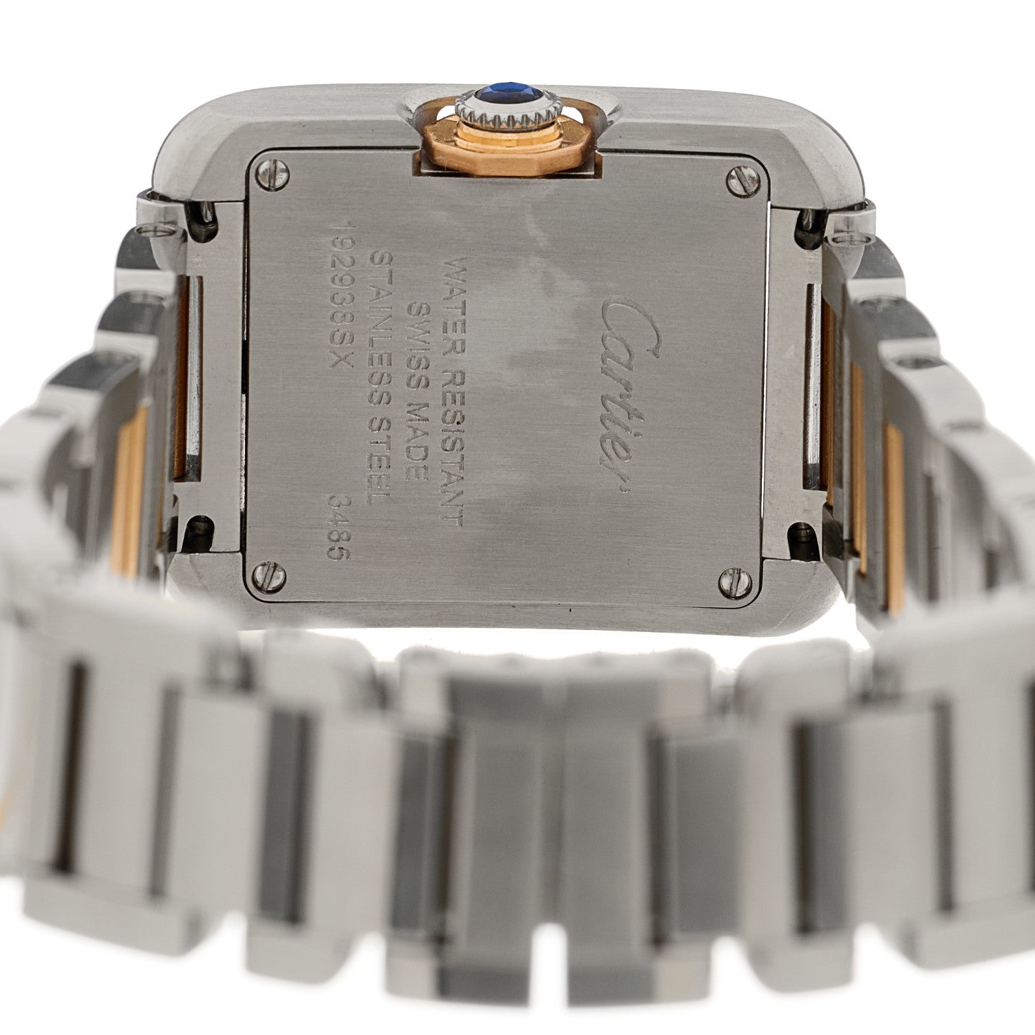 Cartier Stainless Steel 18K Pink Gold 23mm Tank Anglaise Quartz Watch 4 of 4