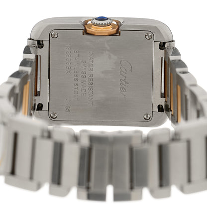 Cartier Stainless Steel 18K Pink Gold 23mm Tank Anglaise Quartz Watch 4 of 4