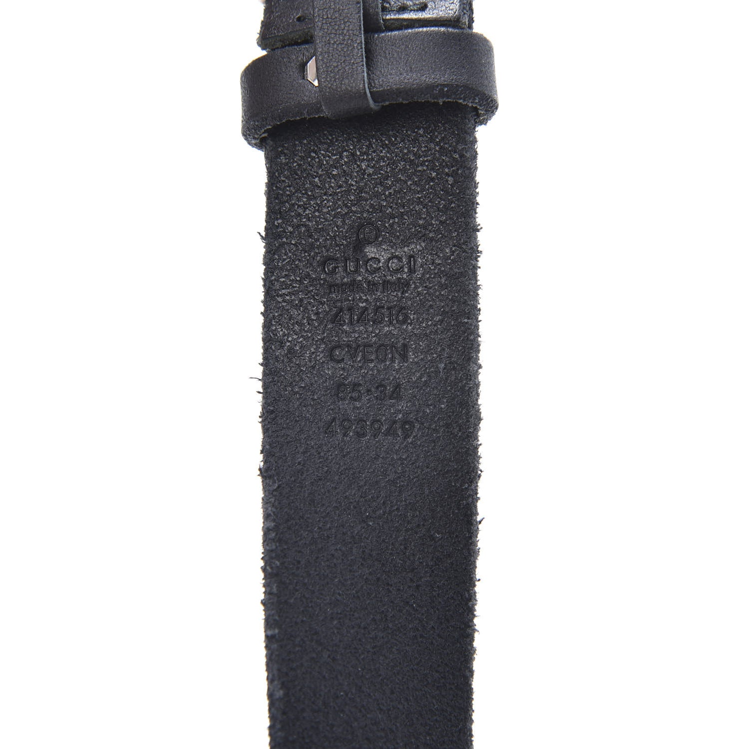 Gucci Cuoio Toscano Nickel Double G 30mm Belt 85 34 Blue 3 of 6