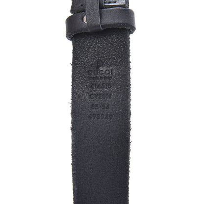 Gucci Cuoio Toscano Nickel Double G 30mm Belt 85 34 Blue 3 of 6