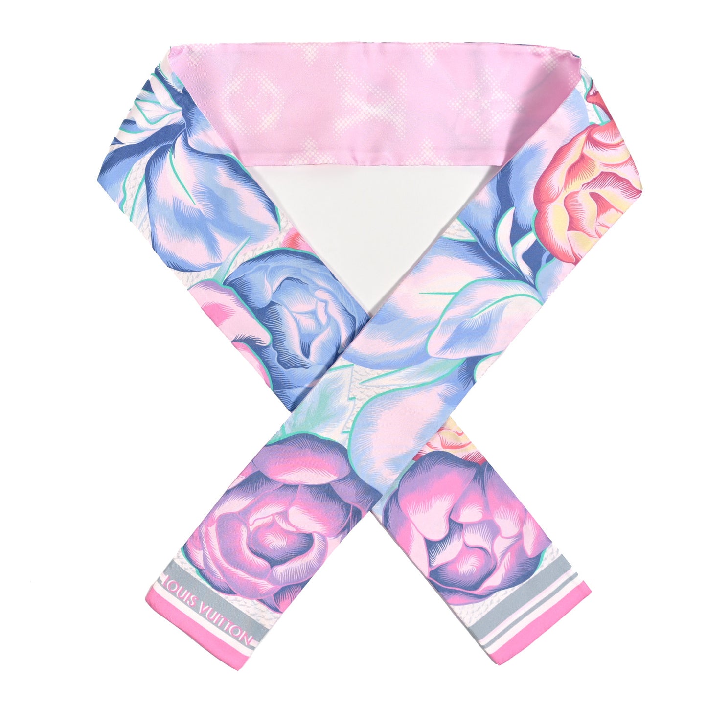 Silk Monogram Malle Fleurs Bandeau Mauve
