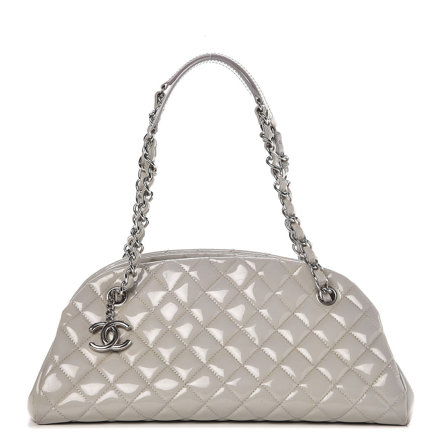 Patent Quilted Medium Just Mademoiselle Grey
