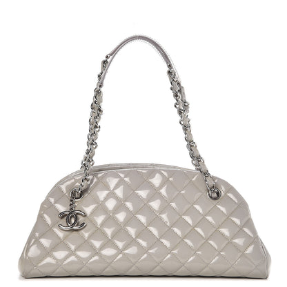 Chanel Patent Quilted Medium Just Mademoiselle Grey 1 of 13