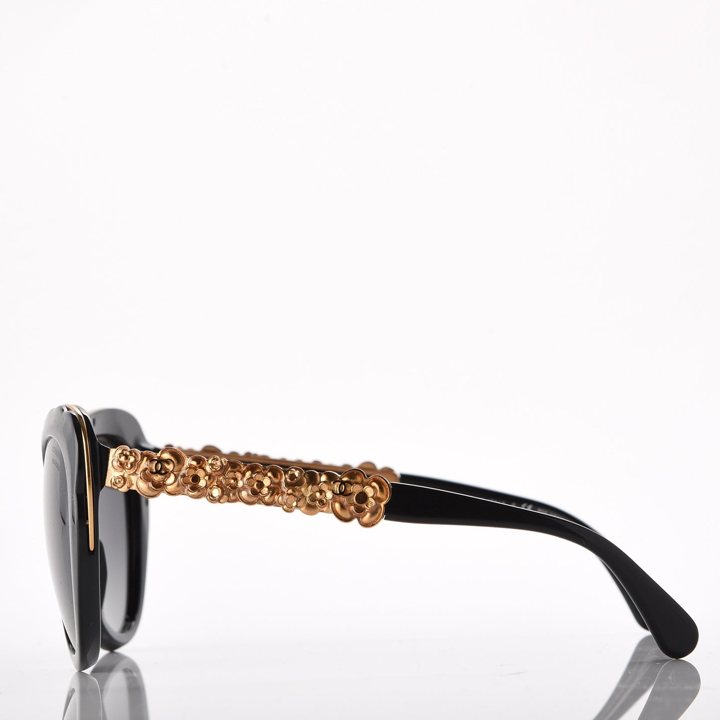 Polarized Bijou Cat Eye Sunglasses 5354 Black