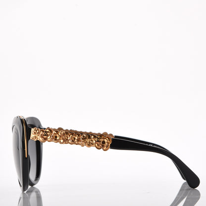 Chanel Polarized Bijou Cat Eye Sunglasses 5354 Black 3 of 8