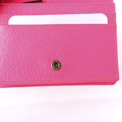 Gucci Calfskin Flora Print Zumi Card Case Fuxia Fluo 9 of 10